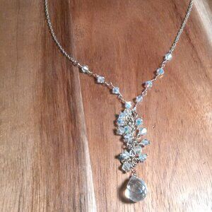 Crystal Lariat Goldtone Necklace (18 to 21 Inch)